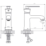 Смеситель для раковины RUSH Flores (FLG0835-1) Фото 2