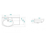 Тумба с раковиной Акватон Инди 80 правая белый Фото 6