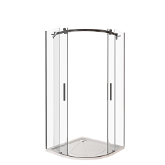 Душевой уголок Good Door Galaxy R-TD-90-C-B профиль черный