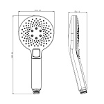 Лейка душевая Lemark LM0819CW 3-функциональная Фото 2