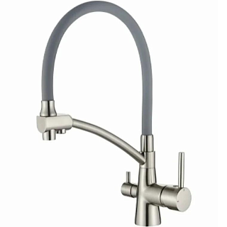 Смеситель для кухни с гибким изливом Ledeme 4855A-9L со встроенным фильтром  Фото 1
