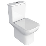 Унитаз напольный безободковый Azario Alba c сидением микролифт Фото 1