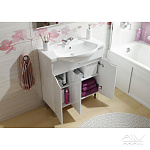 Тумба с раковиной Alavann Crystal 75 белая Фото 3