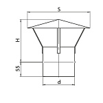 Зонт Ferrum  (430/0,5 мм) Ф120 Фото 2