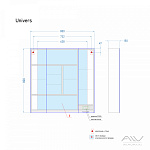 Шкаф зеркальный Alavann Univers 80 белый Фото 4