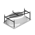 Акриловая ванна Радомир Монти 150х105 левая (в компл. экран, каркас, слив-перелив) Фото 4