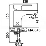 Смеситель для умывальника Ledeme L1003W Фото 7