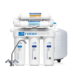Система обратного осмоса Гейзер "Аллегро М" с минерализатором (Металлический бак 12 л.)