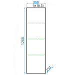 Шкаф-пенал подвесной Aqwella Анкона 35, цвет "Акация" Фото 3