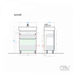 Тумба с раковиной Alavann Lana 60 белый Фото 5