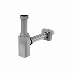 Сифон для раковины квадратный Alca Plast А401 DESIGN, латунь/хром