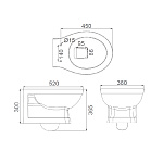 Унитаз подвесной Creo Ceramique TOULON с сидением микролифт Фото 2