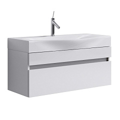 Тумба с раковиной подвесная Aqwella Бергамо 100, белая