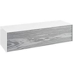 Тумба дополнительная подвесная Aqwella Genesis 120см Миллениум серый, белый