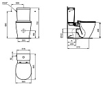 Унитаз-компакт Ideal Standard Connect AIR Aquablade + тонкое сиденье микролифт Фото 4