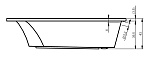 Акриловая ванна Riho Miami 170х70 прямо-ая (чаша,ножки, экран) Фото 8