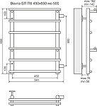 Полотенцесушитель водяной Terminus Вента П6 450х650 бок 500 Фото 3
