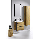 Тумба с раковиной подвесная Aqwella Fargo 60см Дуб балтийский Фото 4