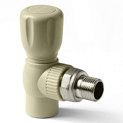 Кран для радиатора угловой 20х1/2" PRO AQUA (60) серый