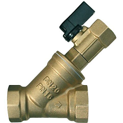 Фильтр косой сетчатый латунный муфтовый 3/4" TIM (с краном для промывки) BL-D7603