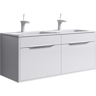 Тумба с раковиной подвесная Aqwella Malaga 120 Белый Фото 1