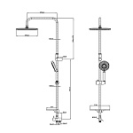 Душ. гарнитур с верхней лейкой IDDIS Calipso  Фото 2