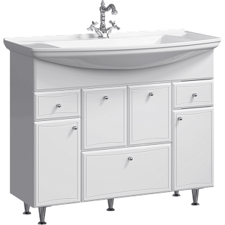 Тумба с раковиной напольная Aqwella Barcelona 105см Белый Фото 1