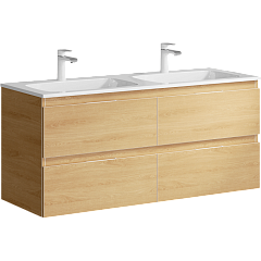 Тумба с раковиной подвесная Aqwella Accent 120см Дуб золотой