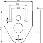 Звукоизоляционная плита для подвесного унитаза и биде M91 Фото 2