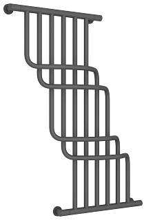 Полотенцесушитель водяной Сунержа НЕГА 1000х850 Графит Фото 1