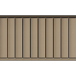 Радиатор алюминиевый Mandarino Raggio 500, 10 секций, Шампань С31 (комплект для подкл.1/2 шампань) Фото 1