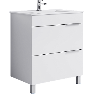 Тумба с раковиной напольная Aqwella Brig 75см Белый Фото 1