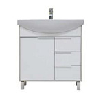 Тумба с раковиной Акватон Рико 80 белый/ясень фабрик Фото 1