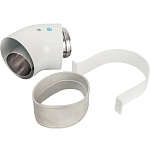 Отвод коаксиальный 45 DN60/100 п/м Stout (уплот. и хомут в ком.) SCA-6010-000045 Фото 1