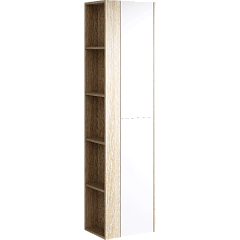 Пенал подвесной с полками Aqwella Miami 40см Дуб сонома, белый