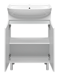 Тумба напольная с раковиной Мисти Смайл 60 белая  Фото 3