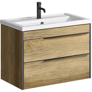 Тумба с раковиной Aqwella Fargo 80 дуб балтийский Фото 1