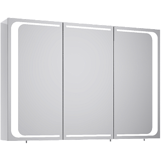 Зеркало-шкаф с подсветкой Aqwella Milan 100см Белый Фото 1