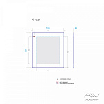 Зеркало Alavann Crystal 75  Фото 3