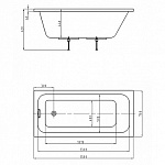 Ванна акриловая AZARIO BELLA 150х70 (чаша, экран, каркас) Фото 5