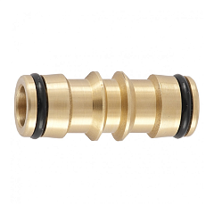 Переходник-соединитель латунный штуцерный для быстроразъемного соединения садовых шлангов