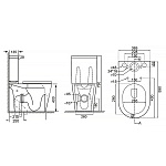 Унитаз напольный безободковый Azario Flin c сидением микролифт Фото 16