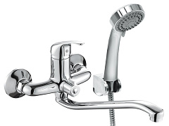 Смеситель для ванны с дл.изливом с аксессуарами Konner BASIS BSS1600