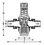 Клапан понижения давления HoneyWell D06F-3/4"А Фото 2