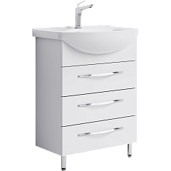 Тумба с раковиной напольная Aqwella Allegro 65см Белый
