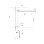 Смеситель для умывальника RAGLO R10.10.05 сатин Фото 5