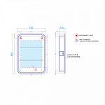 Зеркальный шкаф Alavann Crystal 45 белый Фото 4