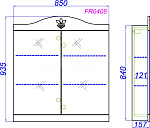 Зеркало-шкаф Aqwella Franchesca 85см Белый Фото 2
