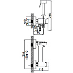 Смеситель с гигиеническим душем Ledeme L5398C-7 Фото 2