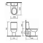 Унитаз-компакт Sanita Luxe Next Slim Luxe с сиденьем микролифт Фото 4